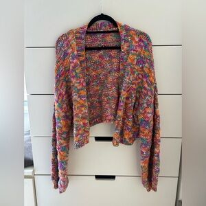 MULTI COLOR CROCHET CARDIGAN